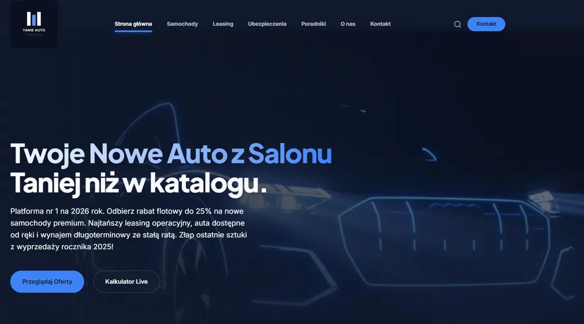 TanieAutoZSalonu.pl — podgląd strony